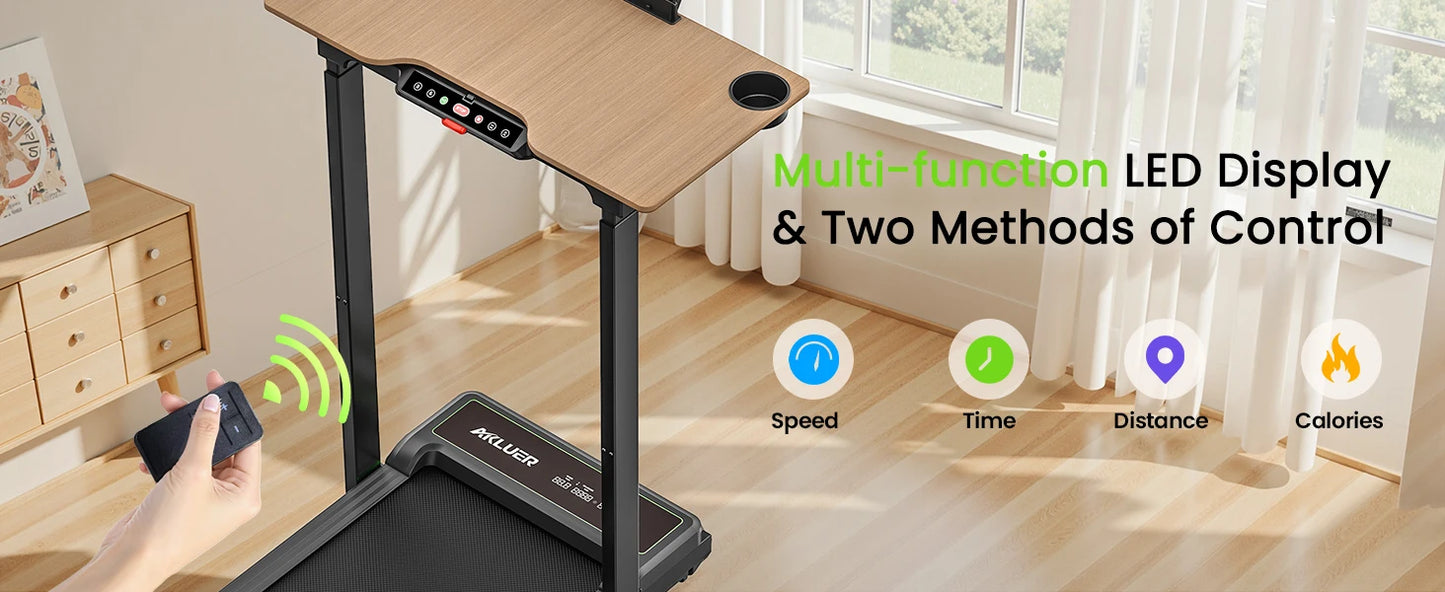 Akluer Walking Pad Treadmill,Compact Walking Pad, 2.5HP Desk Treadmills,Foldable Treadmill with Remote Control,for Home & Office