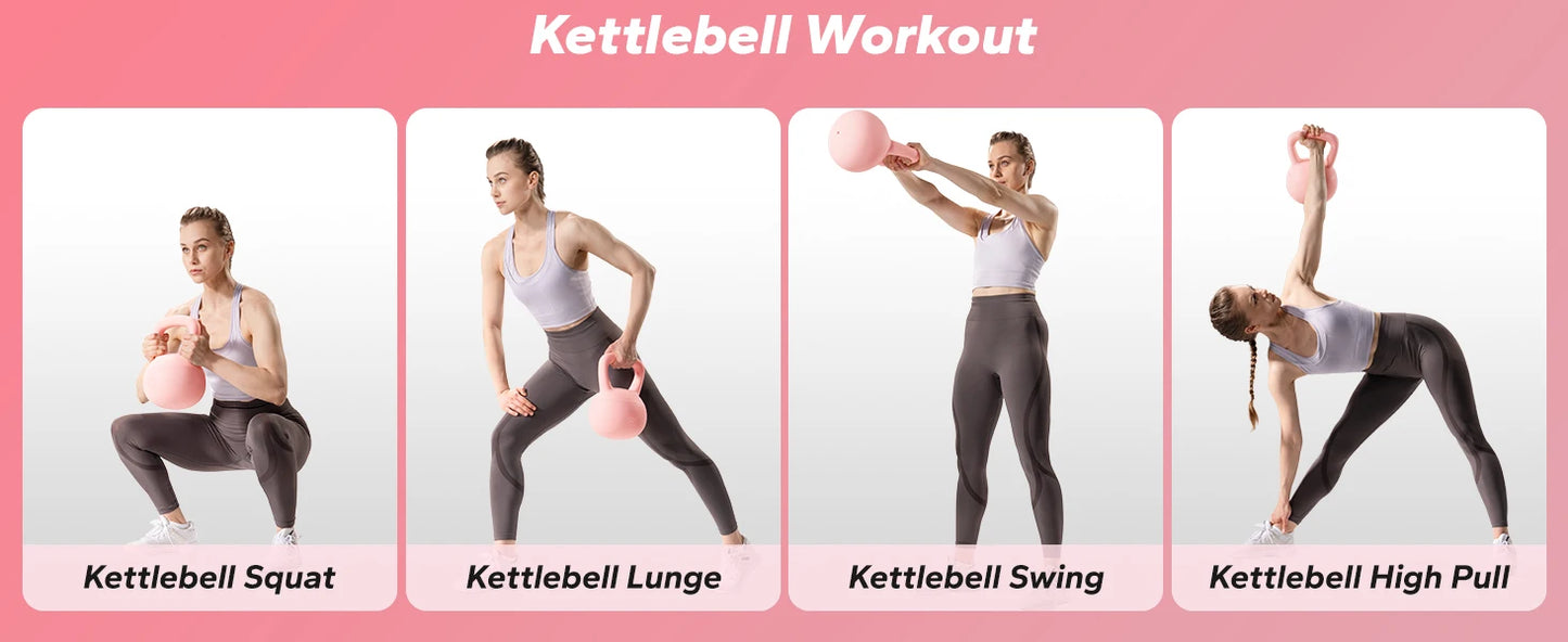 MERACH Soft Kettlebell Non-Slip Wide-Grip Handle Cushioned Horizontal Base Filled with Fine Mineral Sand Premium Kettle Bell