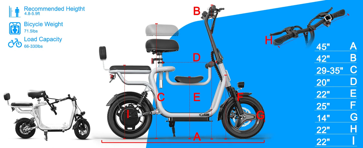 36V E Scooter with Seat,Adults Electric Scooter with 500W Power Motor 17.4mph 20 Mile,with Height Adjustable Seat & Dual Brakes