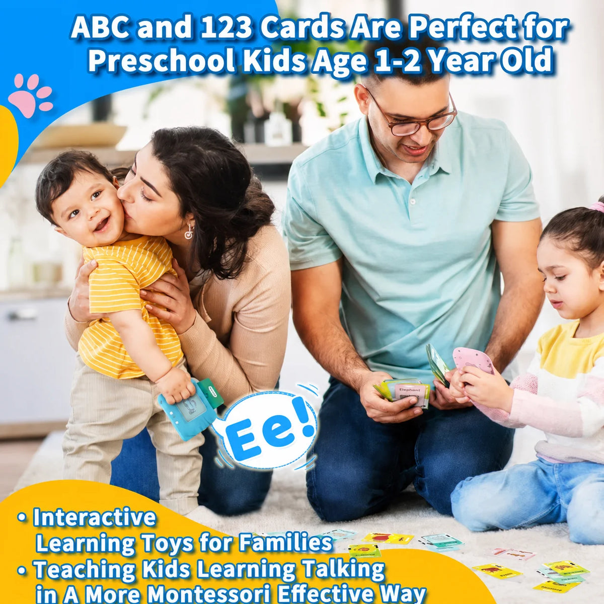 224 Sight Words 112 Cards Toddler Toys Talking Flash Cards for 1 2 3 4 5 6 Year Old Boys and Girls, Autism Sensory Toys for Autistic Children, Learning Educational Montessori Speech Therapy Kids Gifts