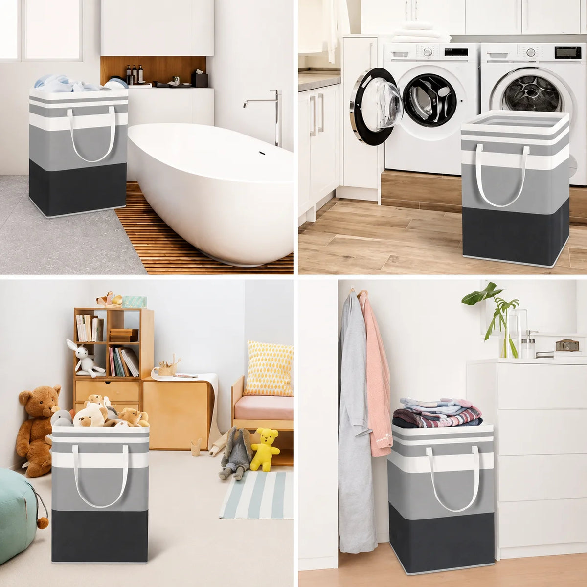 Large Laundry Basket, Collapsible Laundry Hamper for Clothes, Folding Storage Bin Container, High Capacity Wardrobe Clothes Organizer