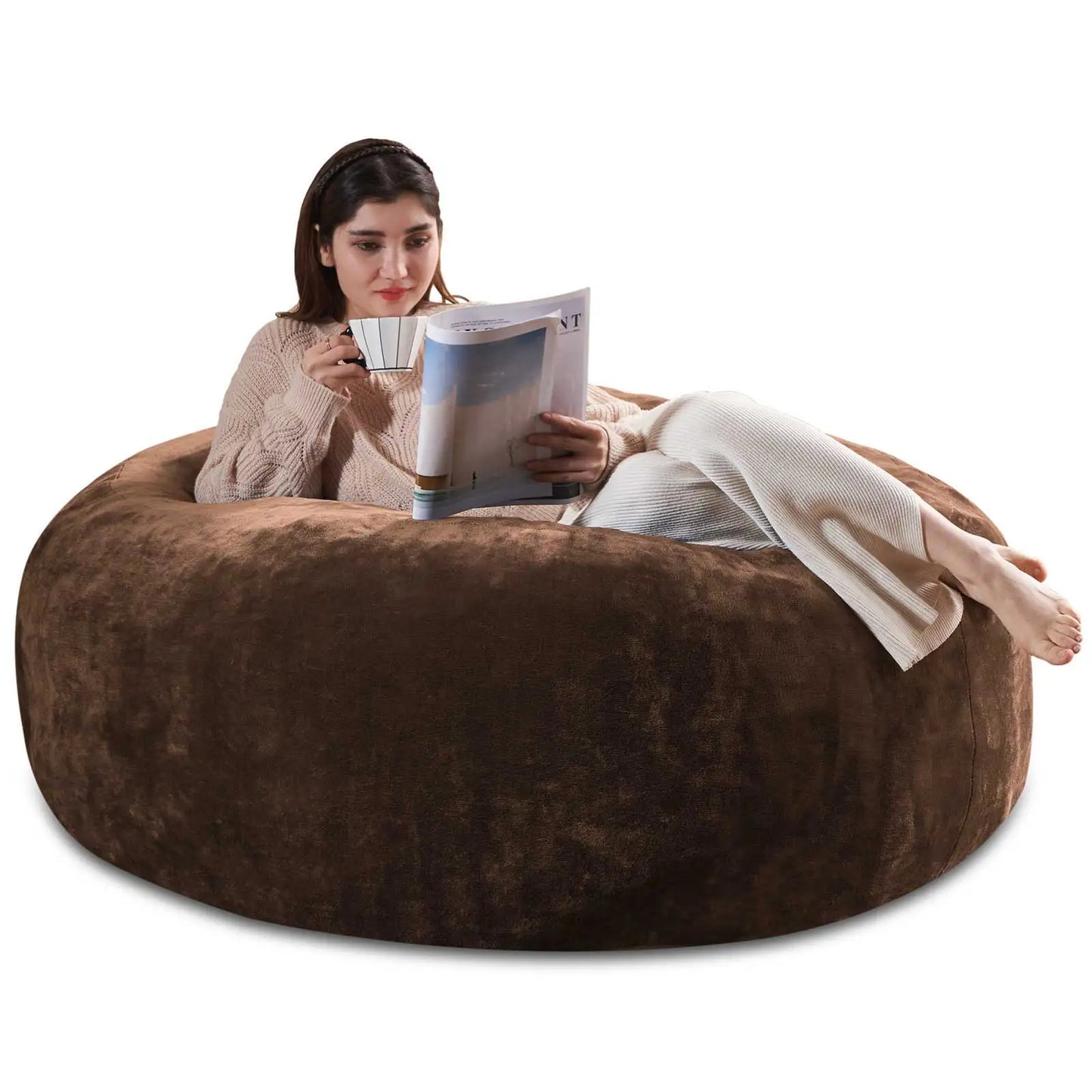 Bean Bag Chair with Filling Included Big Bean Bags Couch for Adults, Giant Beanbag Lazy Sofa for Living Room Bedroom and Dorm