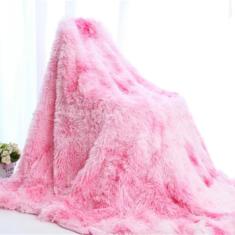 BeddingOutlet Shaggy Throw Blanket Super Soft Plush Bed Cover Fluffy Faux Fur Blanket Fleece Blankets for Beds Couch Sofa manta