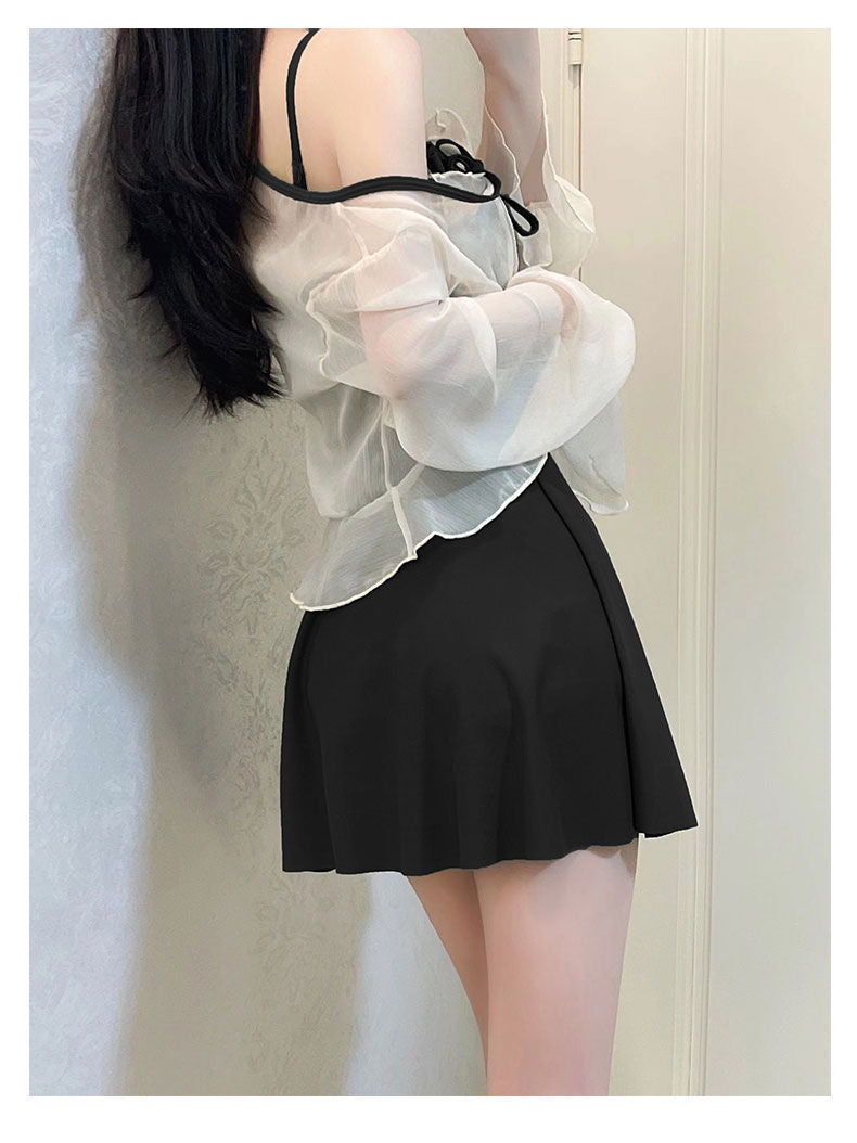 Swimsuit Women's 2025 New Summer Body-Slimming Conservative Skirt avocado green High-end Sexy Hot Spring Swimsuit
