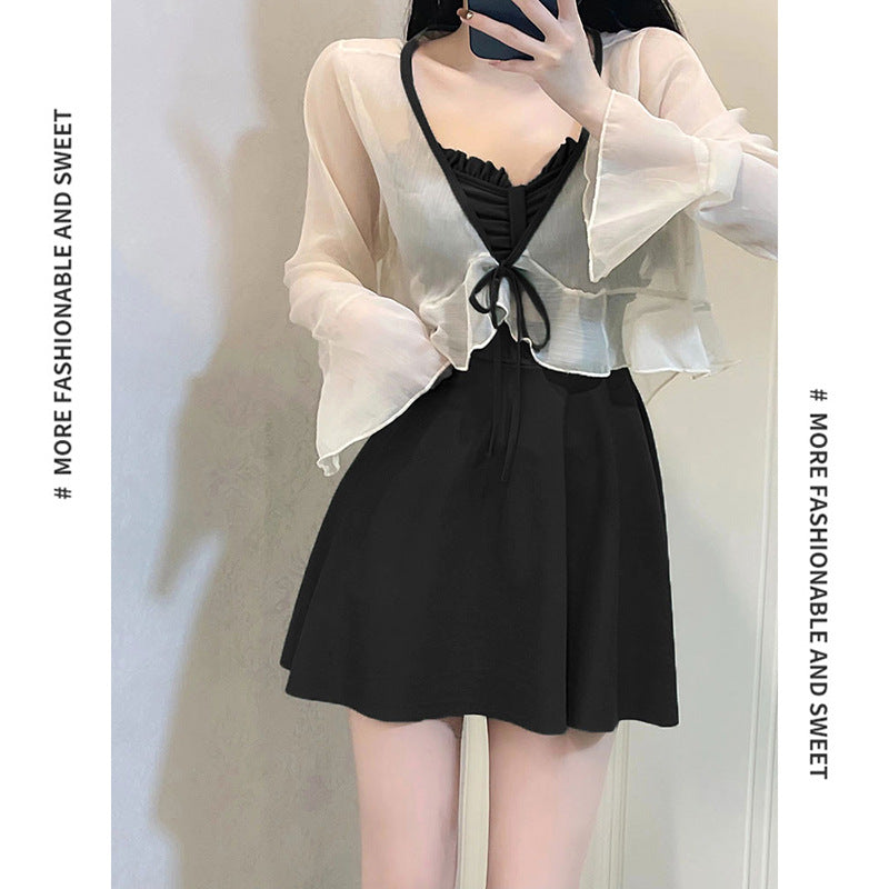 Swimsuit Women's 2025 New Summer Body-Slimming Conservative Skirt avocado green High-end Sexy Hot Spring Swimsuit