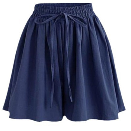 Large Size Wide Leg Shorts for Women Summer Plus Fat New Chiffon Pants Skirt Single Layer Elastic Waist Loose Versatile Korean Style Casual Pants