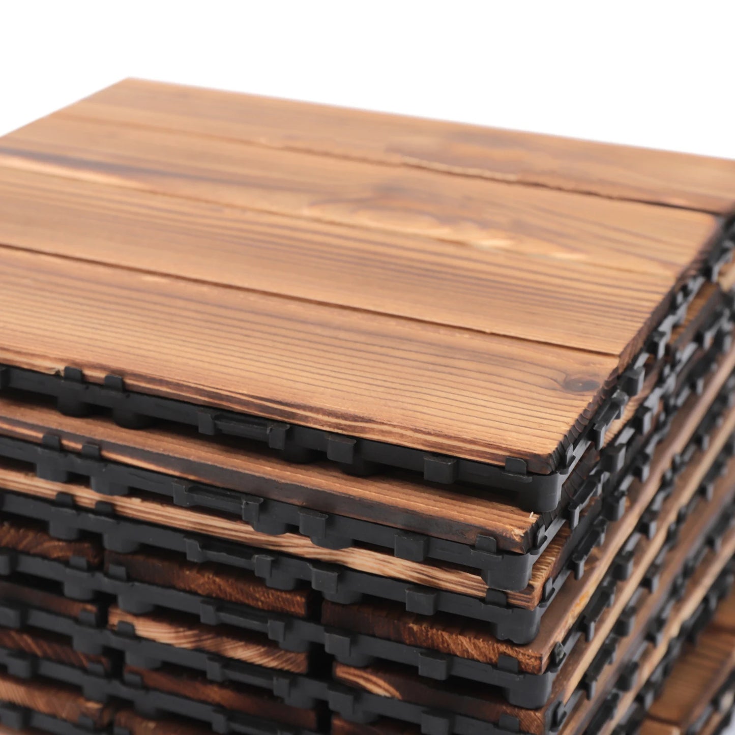 36 Pieces of 30 * 30cm Spliced Wooden Flooring, Terrace Wooden Flooring Tiles, 12 Inches X 12 Inches, Outdoor Waterproof