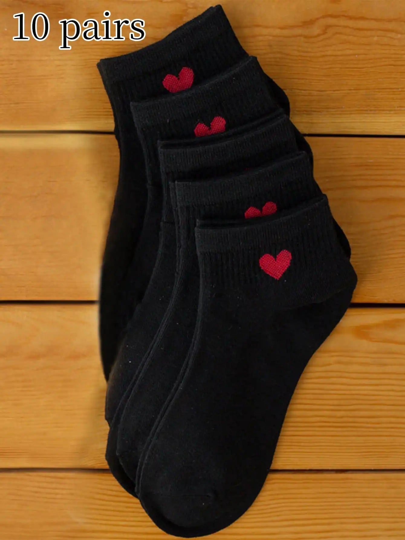 1/5/10/20 Pairs Women/Couple Cute Heart Pattern Versatile Ankle Socks, Invisible Socks, Suitable For Daily Wear, Festivals, Outdoor Christmas Gift