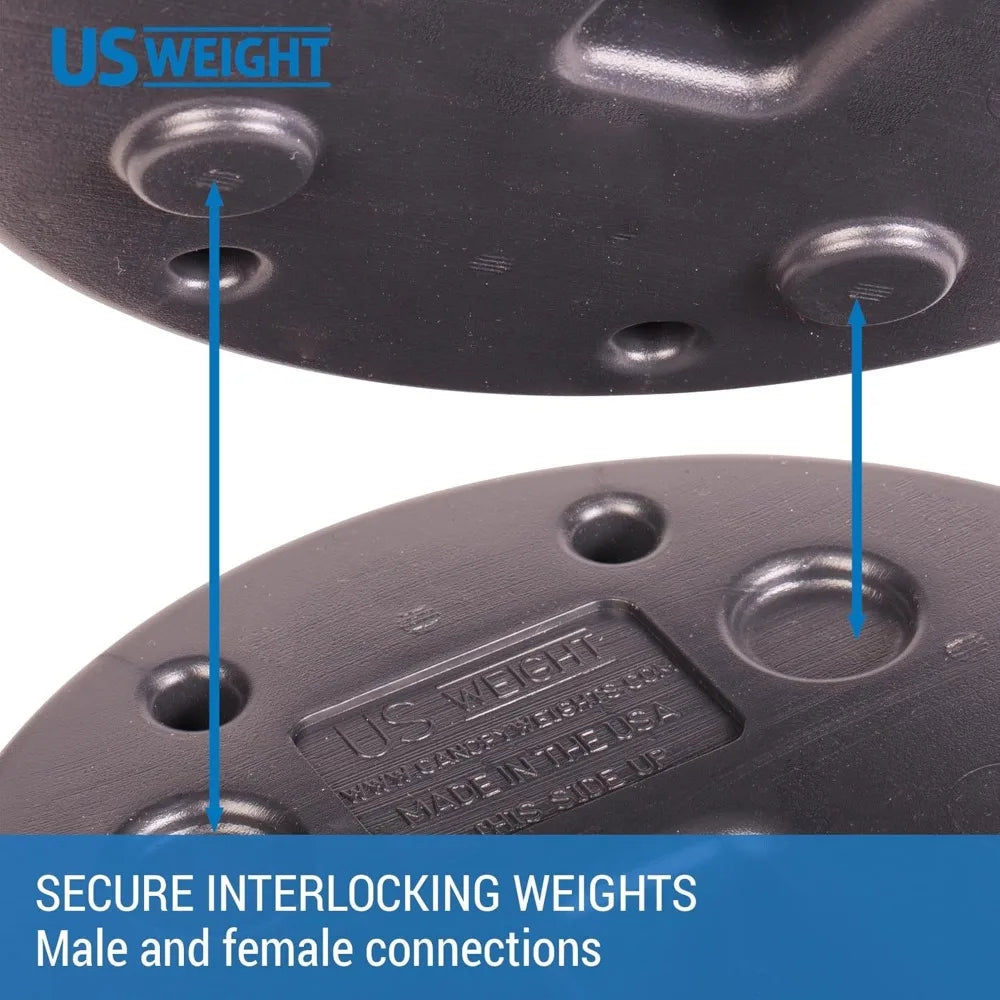 40lb 4-Pc Canopy Weights w/ Strap, Pinch-Free Setup for Tents, Canopies, Umbrellas