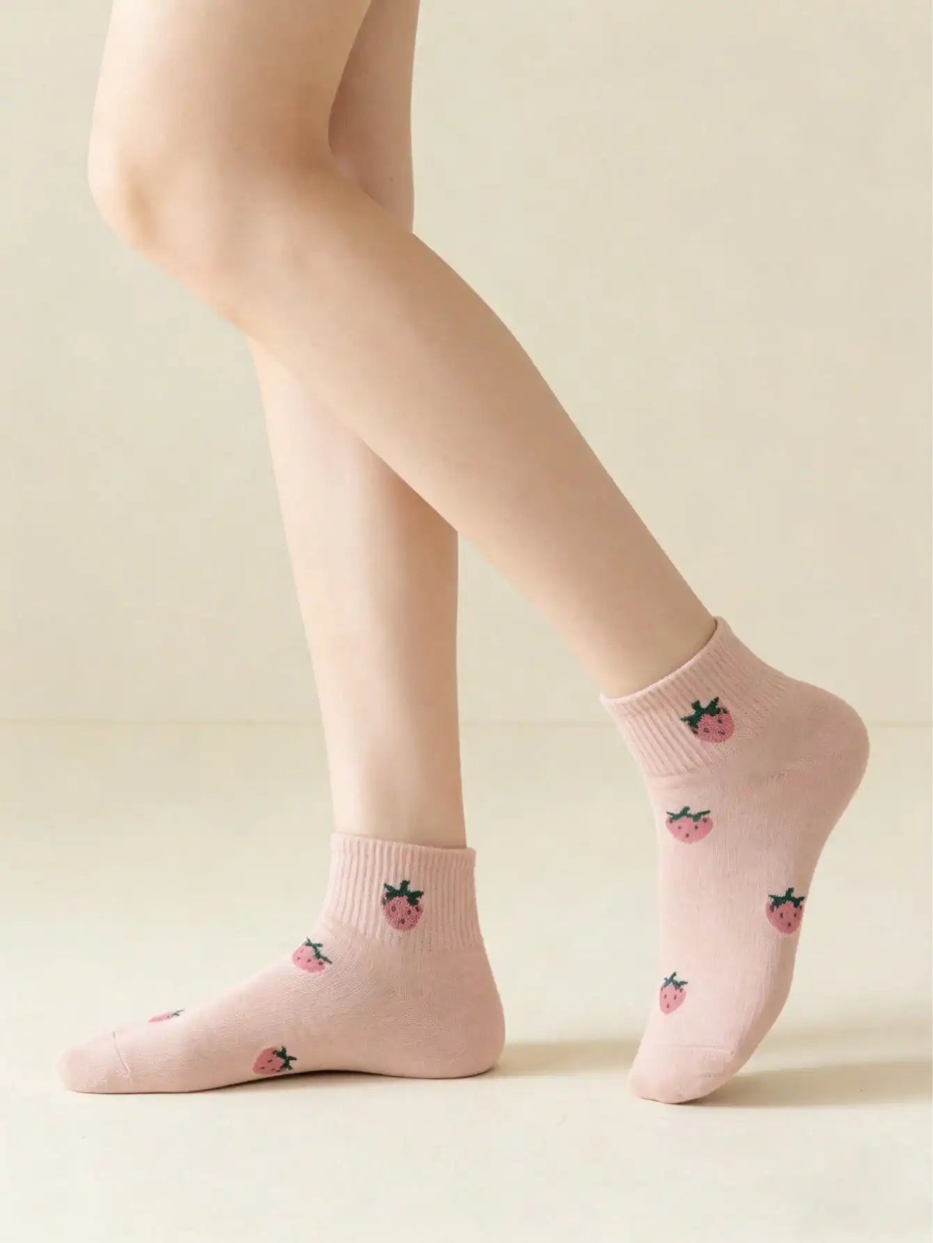 5 Pairs Women's Cute Bow & Floral Pattern Short Socks, Fashionable College Style, Comfortable & Breathable, Versatile For Daily, Sports, Casual Wear, Suitable For Spring, Summer, Autumn