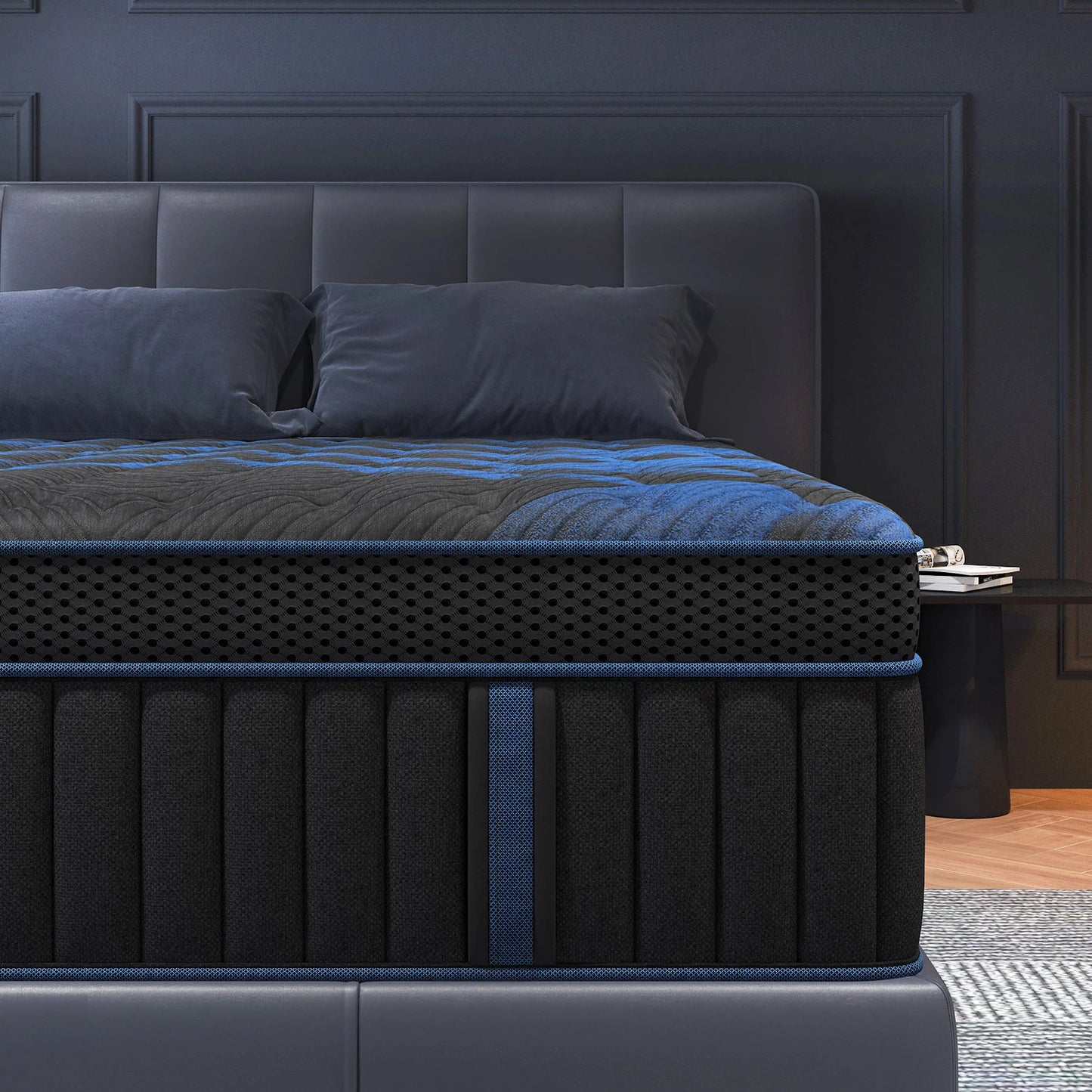 Twin Full Queen King Mattress in A Box, 12/14 Inch Hybrid Memory Mattresses Euro Top Medium Firm for Back & Lumbar Support