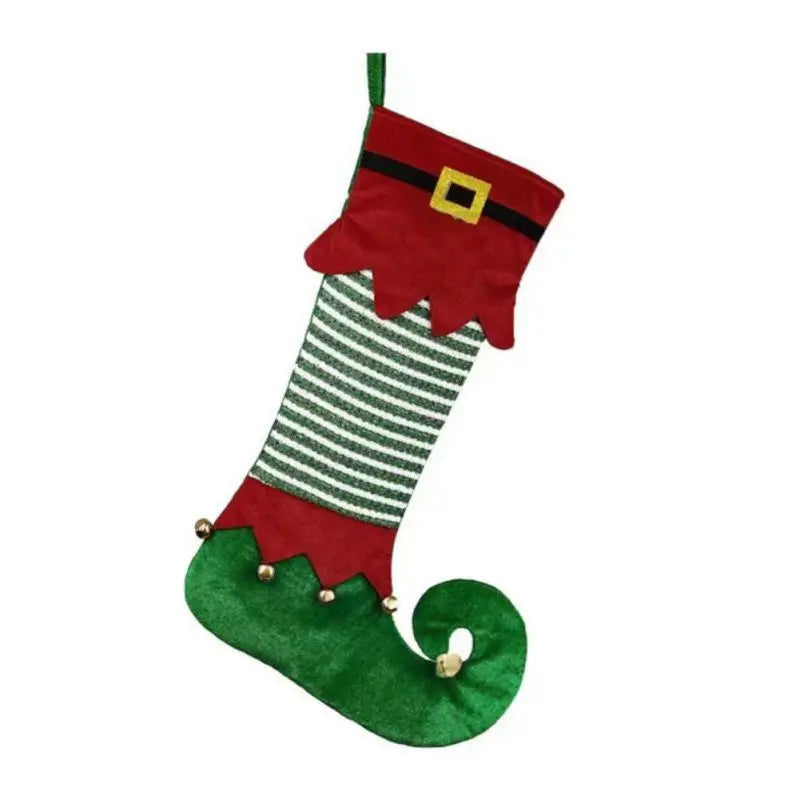 Hanging Christmas Stockings Gift Bag Boots Candy Bag Sock Noel Candy Bag Fireplace Xmas Tree Pendant Sock New Year Navidad Decor