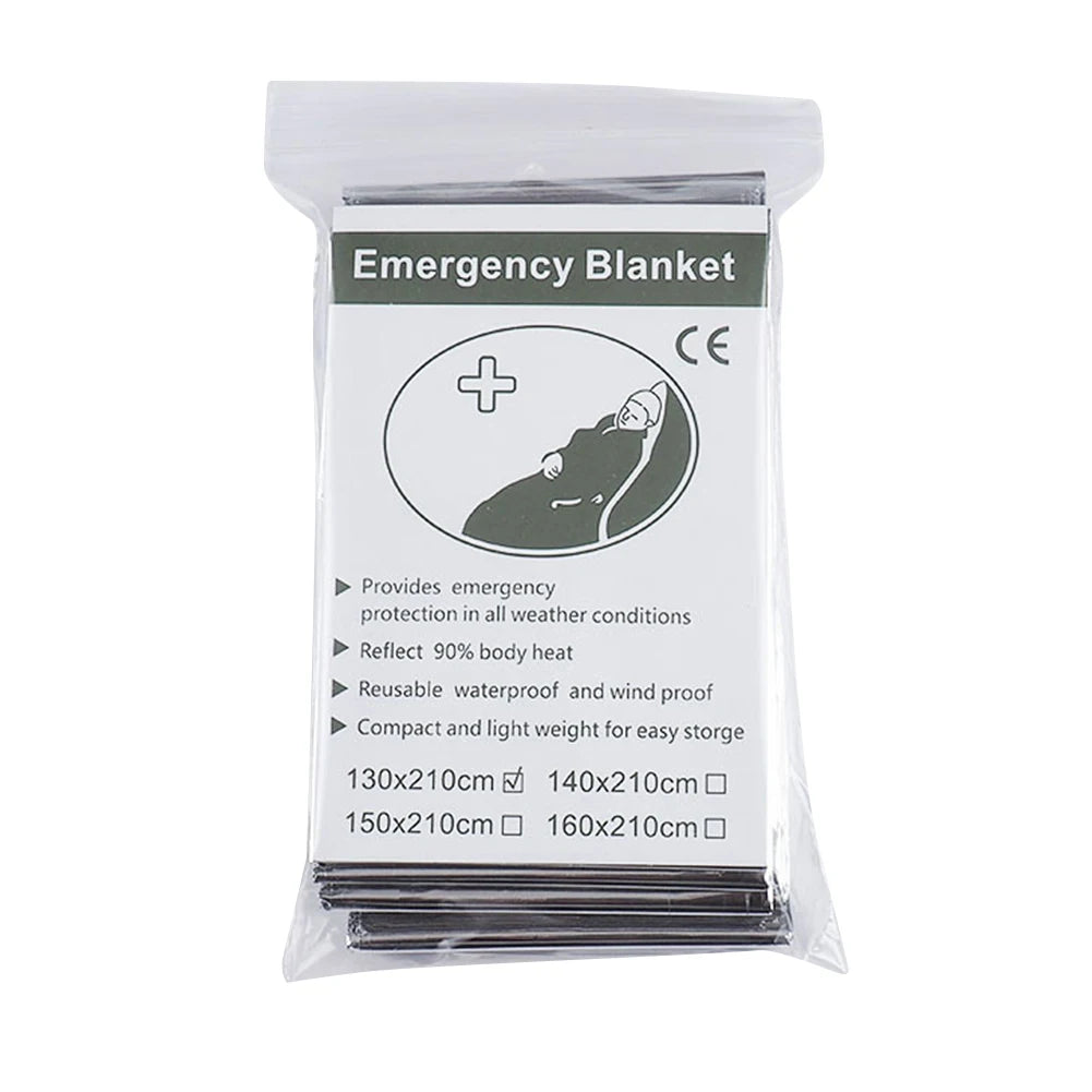 1-20pcs Emergency Mylar Thermal Blanket Foil Space Blanket Designed for NASA Body Warmer Outdoor First Aid Camping Hiking Travel