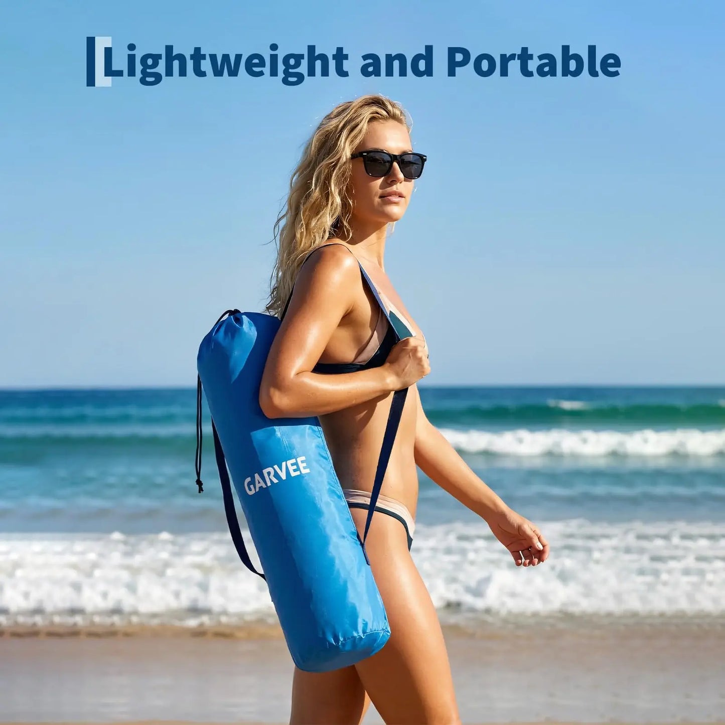 High Back Beach Chair,Folding Beach Chairs, Extra Wide Seat Chair with Cup Holder, Storage Pocket & Carry Bag for Camping Travel