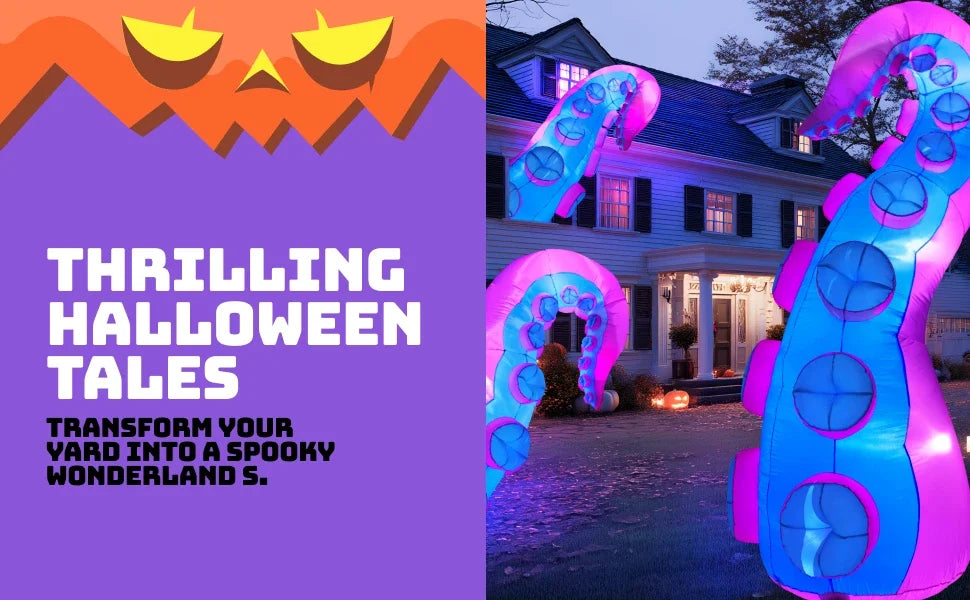 7 ft Black Cat Halloween Inflatables Outdoor Decoration Blow UpInflatable with Moving Head & Green Eyes Halloween Blow Ups Yard Decoration with LED Lights for Party Lawn Garden Decor