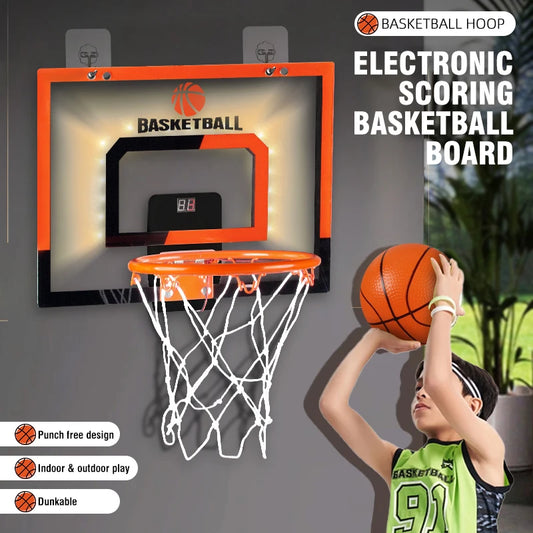 Hanging Basketball Hoop Kids Sports Toys Basketball Basket Counter Wall Type Indoor Sports Game Toy Set for Kids