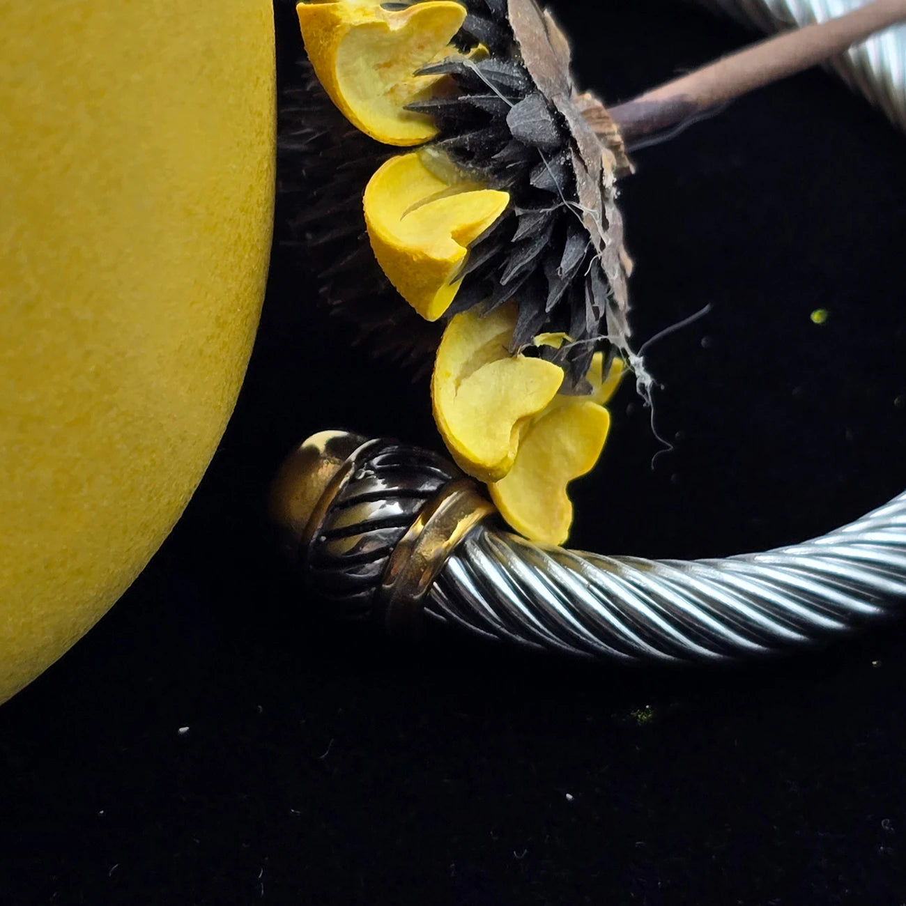 7mm Stainless Steel Cable Bracelet Designed for Women Two-Tone Open Twisted Rope Bracelet with Jewelry Pouch Gift for Women