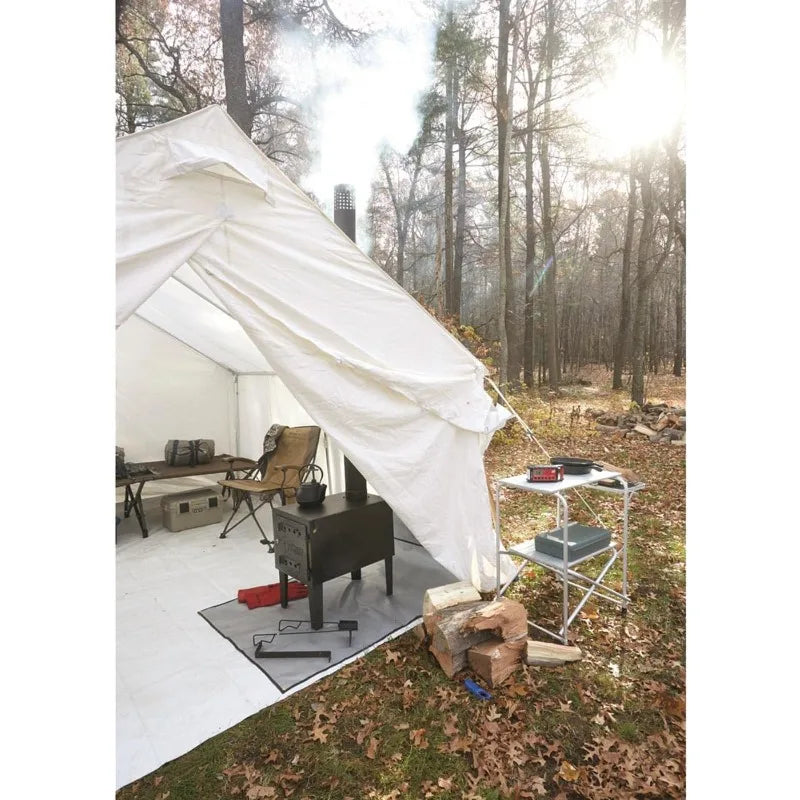 Large Outdoor Wood Burning Stove Portable With Chimney Pipe For Cooking, Camping, Tent, Hiking, Fishing, Backpacking