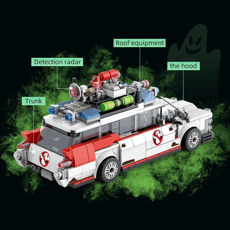 Creative Ghostbusters ECTO-1 Vehicle Technical Building Blocks Racing Car Model Car Assembly Bricks Toys for Kids Adult gifts