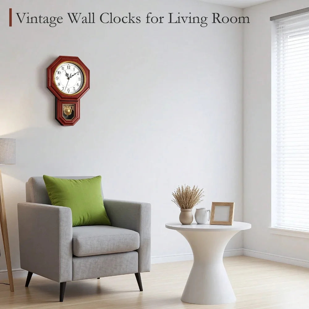 Tuenort [Arabian Clock] 1/2pcs Traditional Schoolhouse Arabian Wall Clock - Hourly Chimes, Westminster Clock, Battery Powered, P