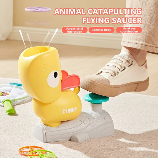 Kids Air Rocket Launcher Toy Outdoor Soaring Rocket Flying Disc Interactive Games Movement Ability Development Children Gift