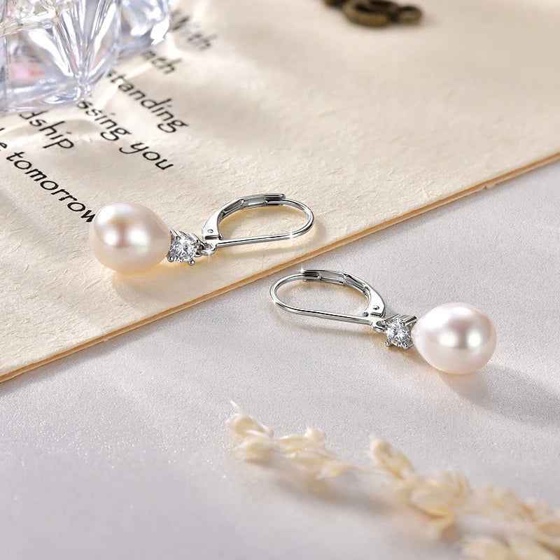 OXTAO 2026 New Pearl Stud Earrings 14K Gold Filled Vintage Style 8.5-9mm Natural Freshwater Pearl Earring For Women Jewelry Gift