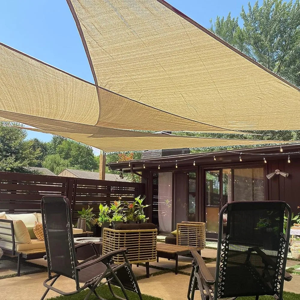 Triangle Sun Shade Sail UV Block Canopy for Patio Garden Backyard Custom Size