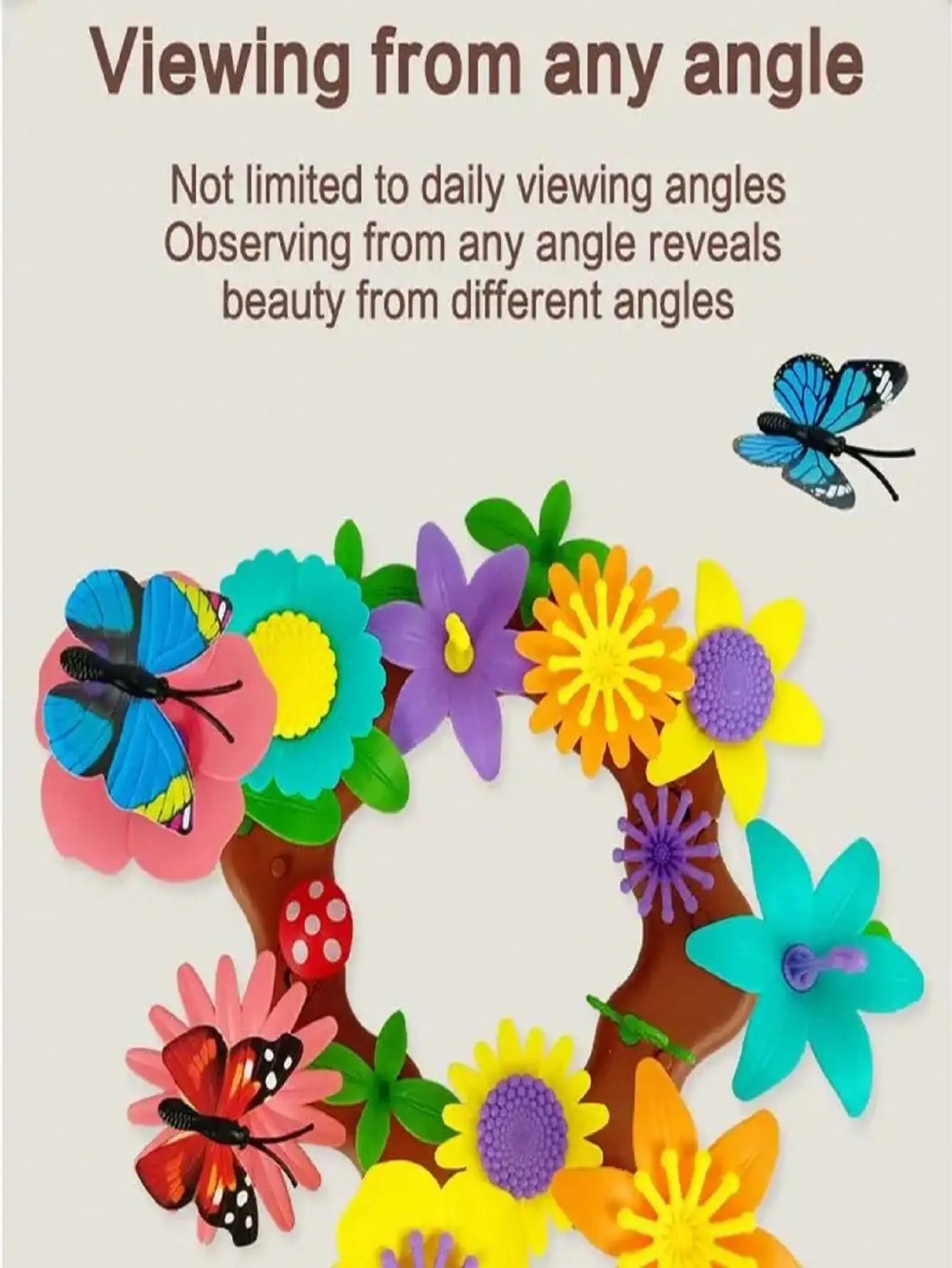 Children Garden Building Flower Toys Girls DIY Flower Garden Toys Building Blocks Kids Playset Creative Growing Floral Garden Parents-Child Interaction Developmental Educational Toys Room Decorati