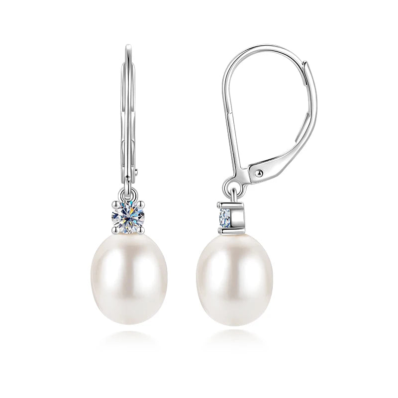 OXTAO 2026 New Pearl Stud Earrings 14K Gold Filled Vintage Style 8.5-9mm Natural Freshwater Pearl Earring For Women Jewelry Gift