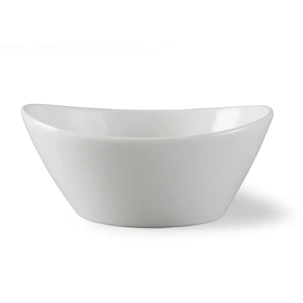 2 Pack White Porcelain Wavy Serve Bowls Dishwasher Microwave Oven Safe Versatile Serving Bowls Salad Pasta Sides and More