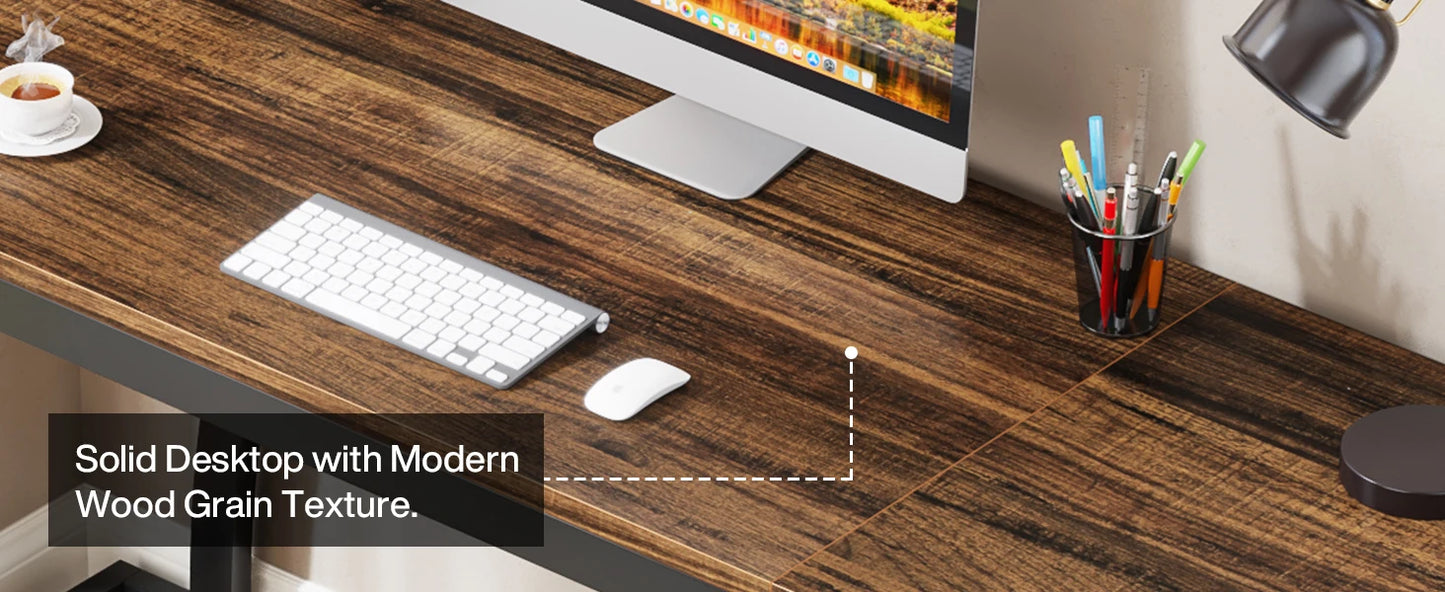 Tribesigns Computer Desk with 3 Drawers, 59-Inch PC Desk with Reversible Drawers, Industrial Study Writing Table Workstation