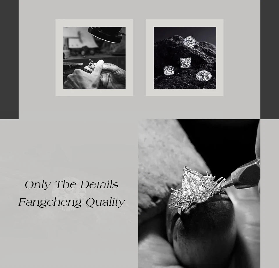 ATTAGEMS Oval cut 9*7mm2CT DVVS Moissanite Ring 925 Sterling Silver for Women Wedding Jewelry High Quality Shipping from the USA