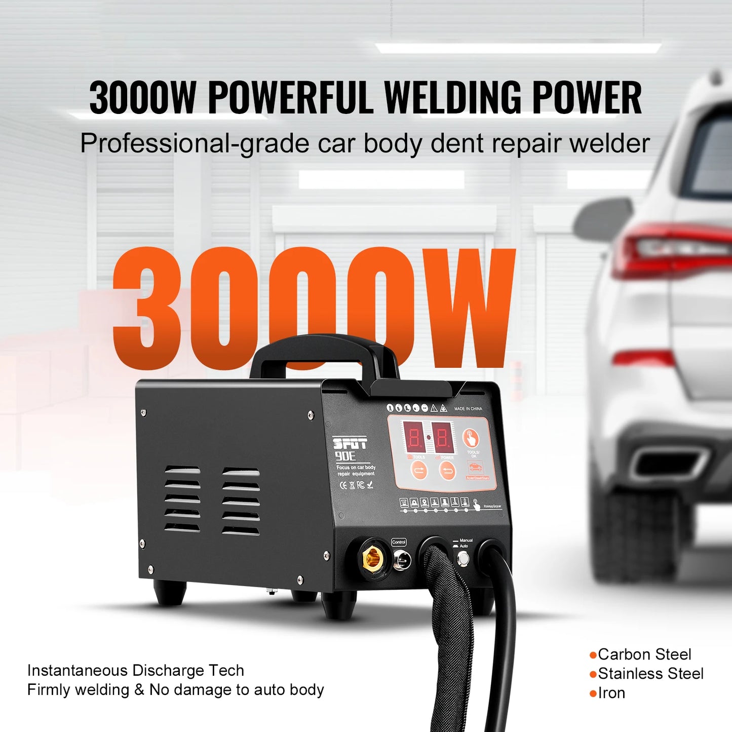 SucceBuy Spot Welder Dent Puller 3KW Stud Welder Dent Repair Kit w/ 2 Welding Guns Auto Body Spot Welding Repair Machine for Car