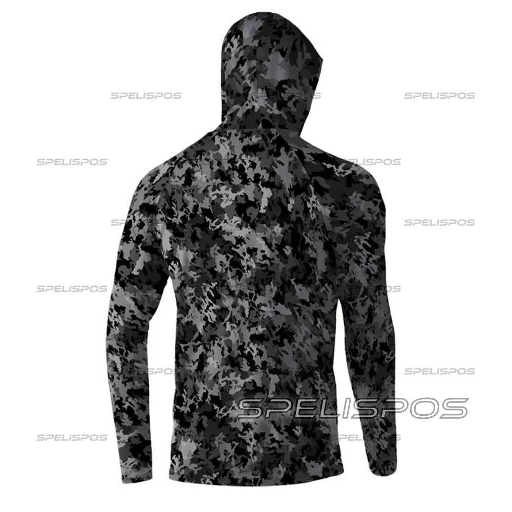 Fishing Hoodie Sailing Shirt Men Long Sleeve Sun Protection Hunting Jersey Camisa De Pesca Performance Fish Gear Beach Tops Wear