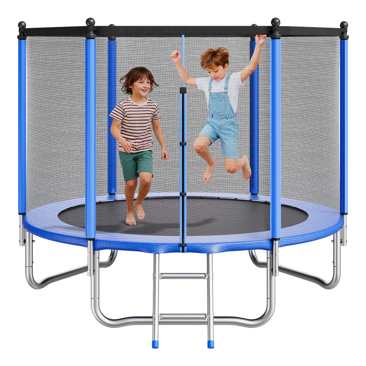SucceBuy Outdoor Trampoline With Enclosure Net 8 To 16 Ft For Kids And Adults