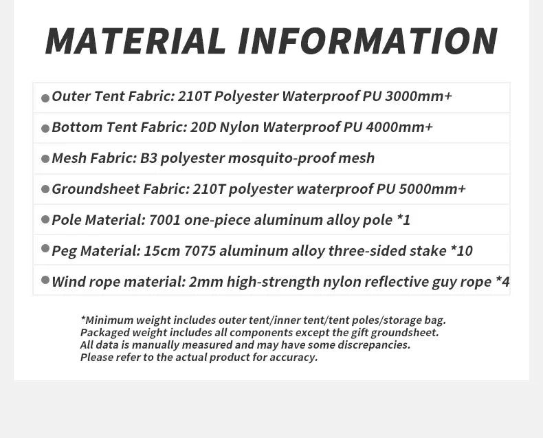 Naturehike Mongar 2 Person Backpacking Tent 210T Ultralight Travel Tent Waterproof Hiking Survival Outdoor Camping Tent