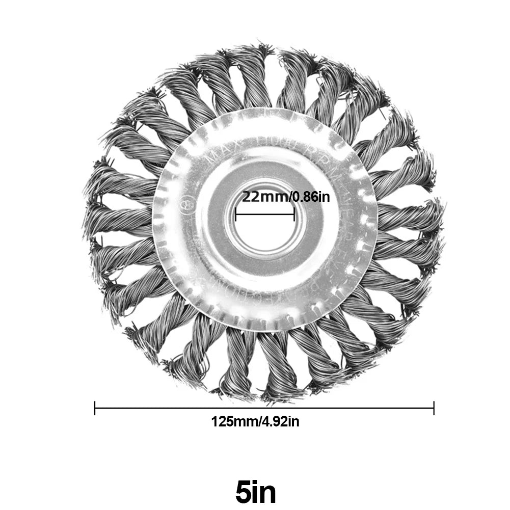 10 Inch Steel Wire Wheel Brush Universal Garden Grass Trimmer Head Removal Rust Weed Brush Cutter Head Lawn Mower Brush Cutter