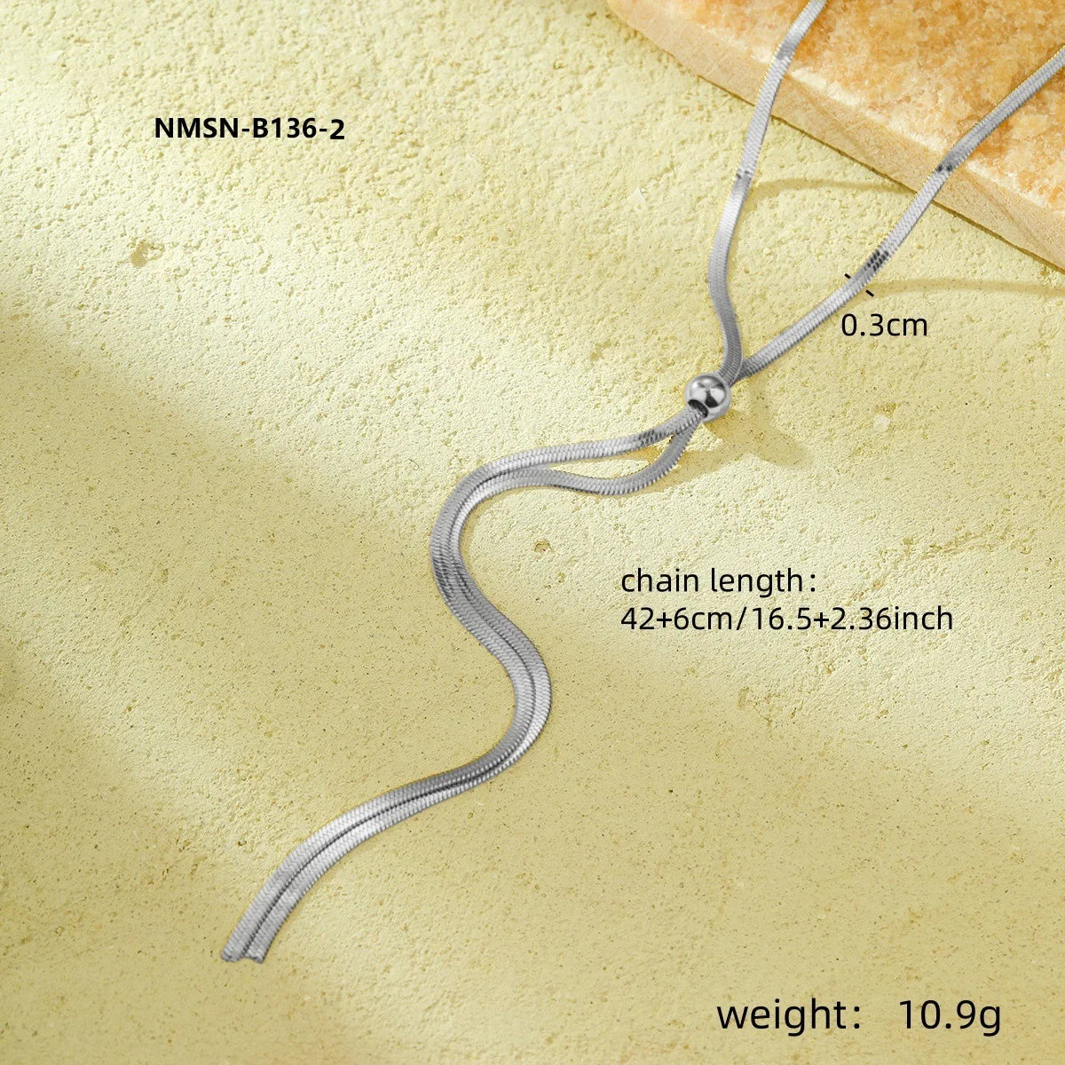 New Niche Light Luxury Style Can Be Pulled Long Necklace Fashionable Versatile High Sense Snake Bone Chain