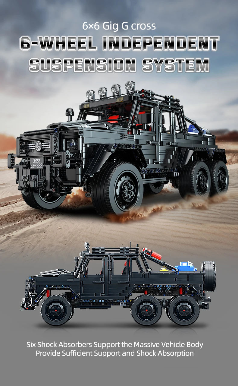 KAVOWORLD 3 Colors DIY Outdoor Off-Road Racing Truck Blacks Kits 1:8 Building Technical Pickup Car Bricks Toys For Family Party