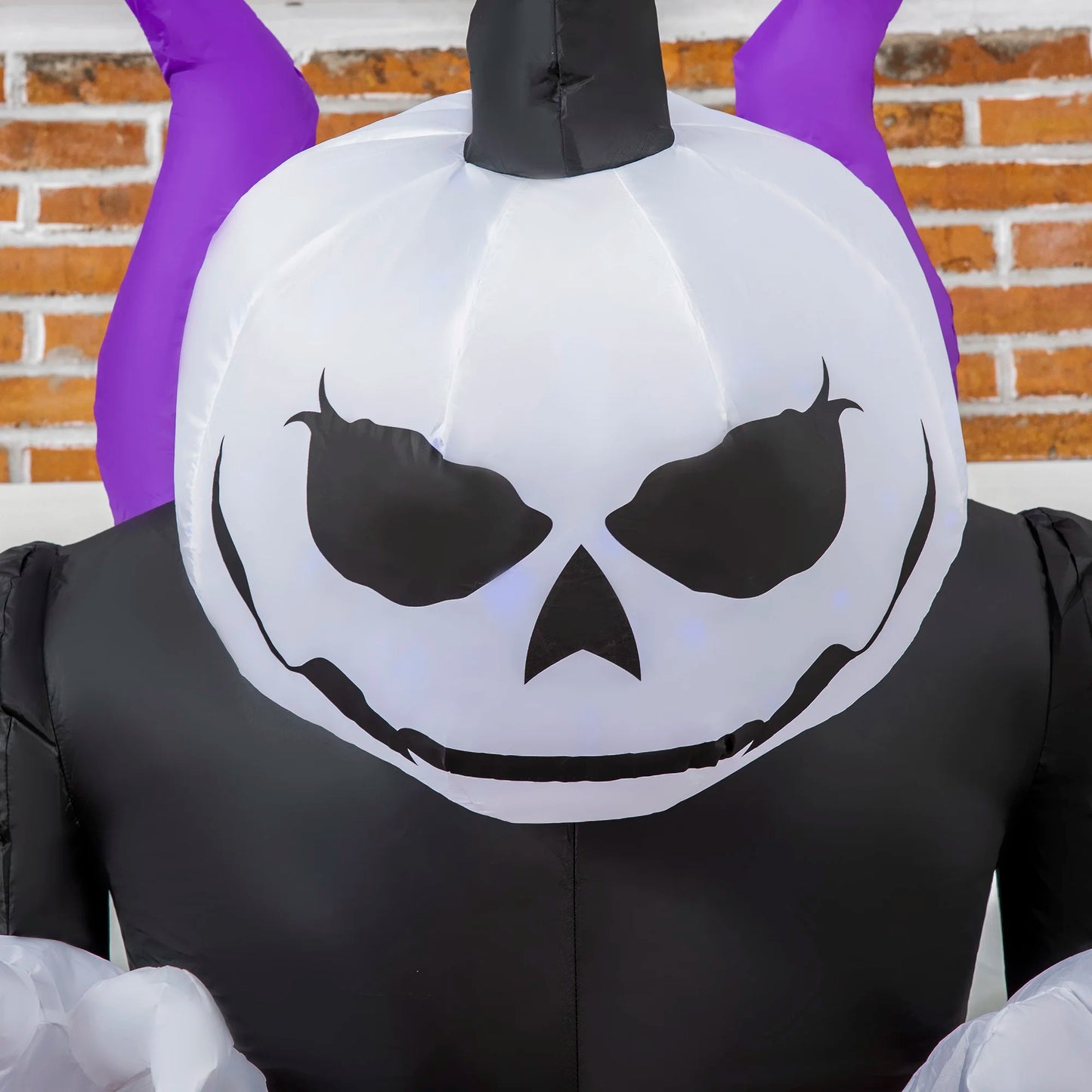 7' Inflatable Halloween Skeleton Ghost Decoration, Blow-Up Outdoor Display, Led