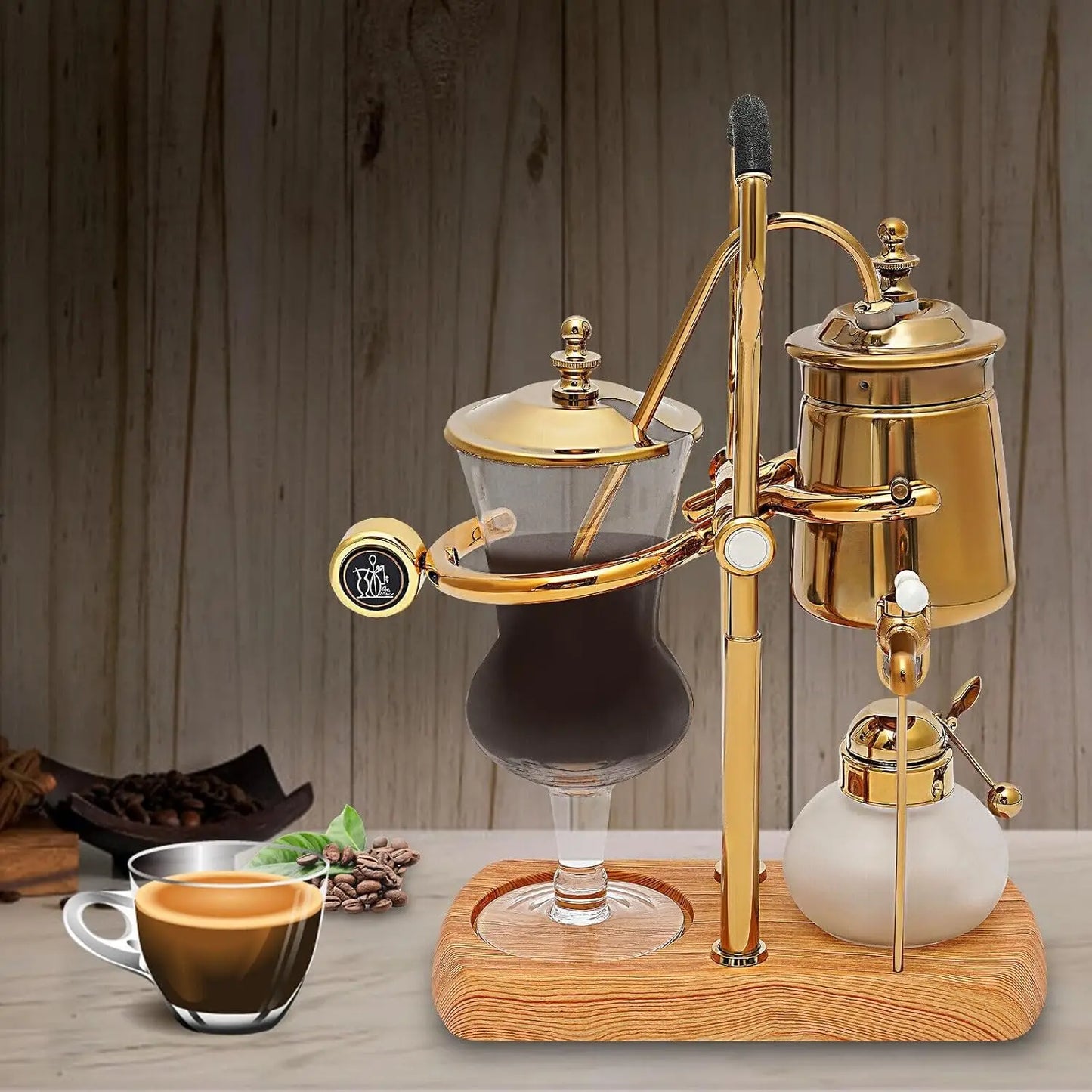 Belgian Belgium Royal Family Balance Syphon Siphon Coffee Maker Vacuum Brewing System, Vintage Classic Retro Luxury Exquisite De
