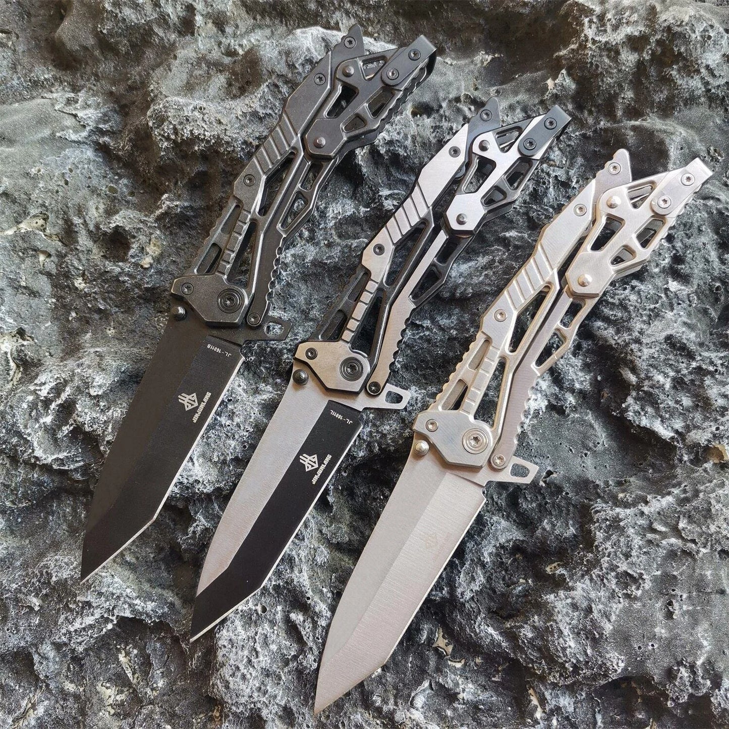 All Steel Handle Hunting Tactical Survival Multifunction Knife EDC Tool Knives