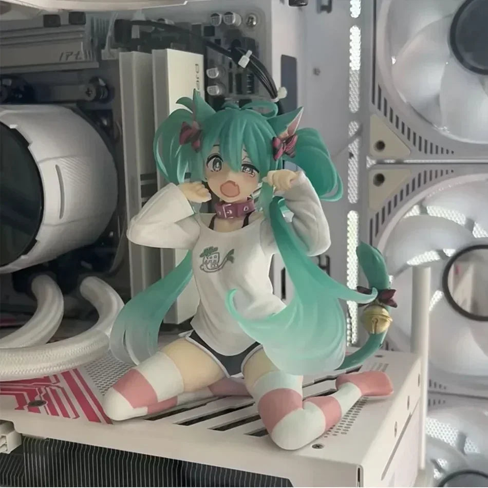 In Stock Hatsune Miku Nekomimi T-Shirt Ver. Vocaloid Collectible Anime Figure Model Toys