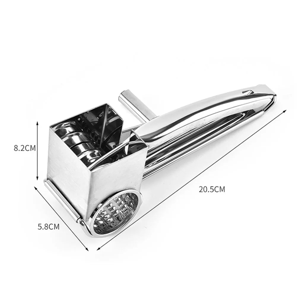 Kitchen Chocolates Shredder Stainless Steel Drum Hand-Cranked Cheese Grater Rotary Ginger Chocolate Cutter Planer