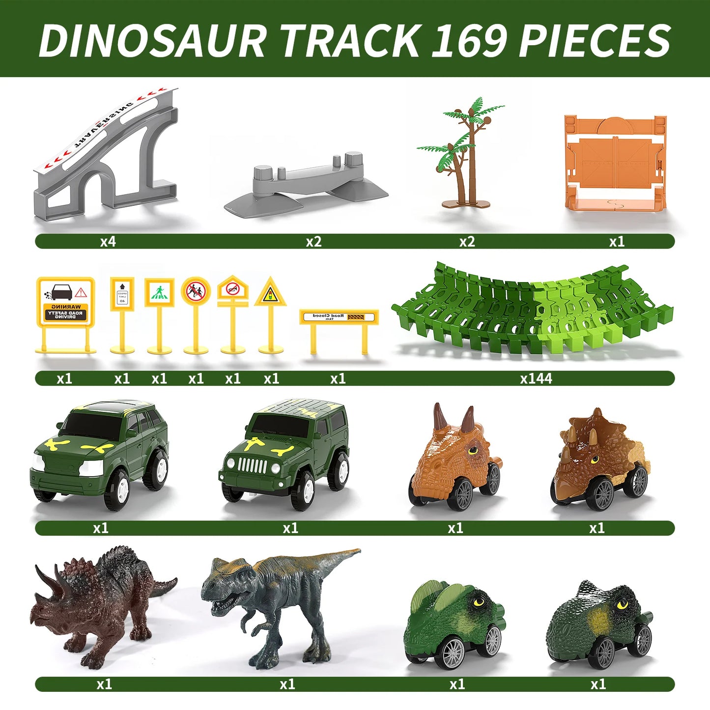 Toddler Boy Toys 236 PCS Race Tracks Toys Gifts for 3 4 5 Year Old Boys Kids, 6 PCS Construction Car Toys Gifts for 2 3 4 5 Year