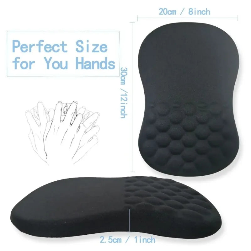 Ergonomic Wrist Rest Mouse Pad Comfortable Wrist Support Non Slip High Elastic Memory Cotton Mousepad For PC Laptop Computer