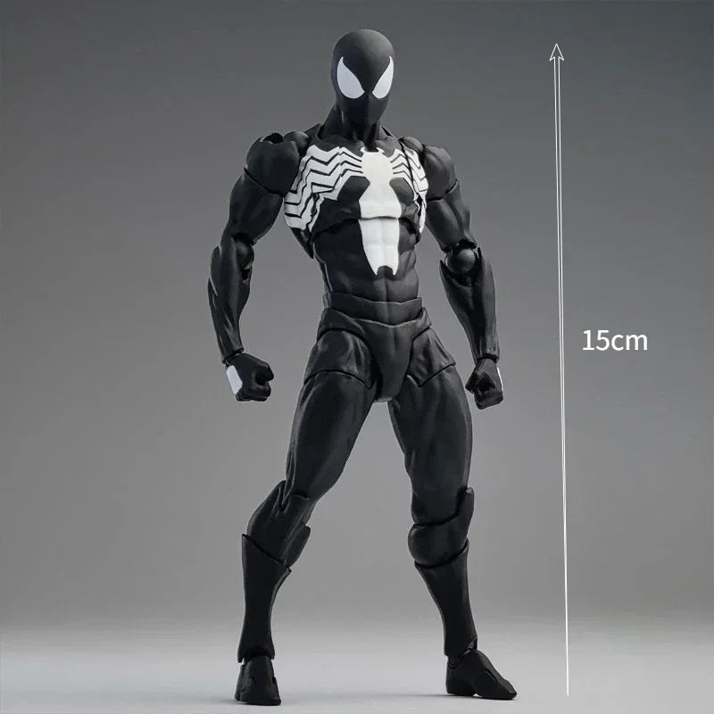 Mess Toys The Black Neighbor Symbiotic Spider-Man Black Venom Suit Joint Action Figures Custom-Made Ornaments Boy Gift