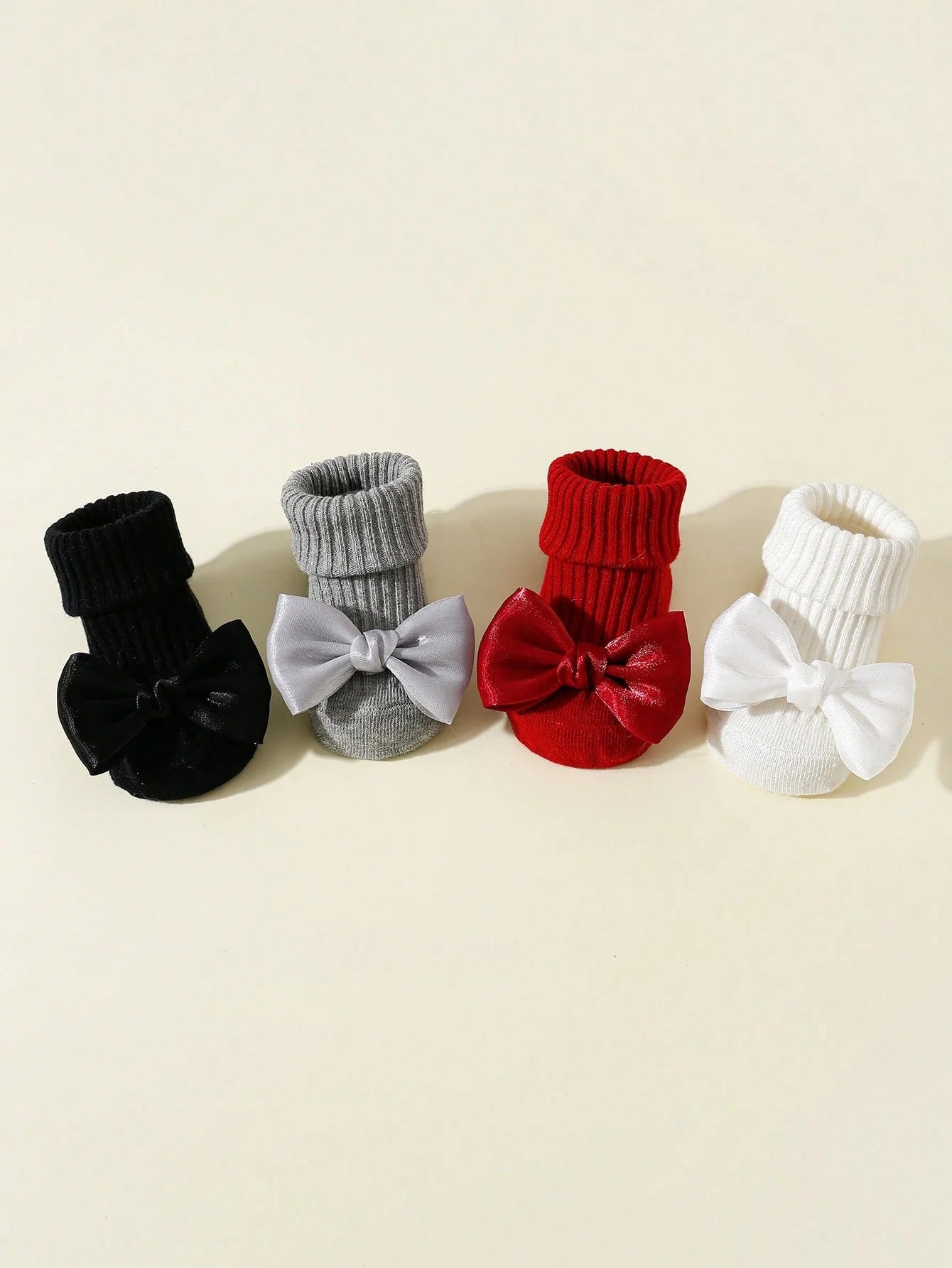 4 Pairs Toddler Socks with Bows, Soft Cotton Cute Ankle Socks for Infants Girls, Fashion Anty-Slip Newborn Baby Socks 0-24 Months newborn baby girl socks baby accesories