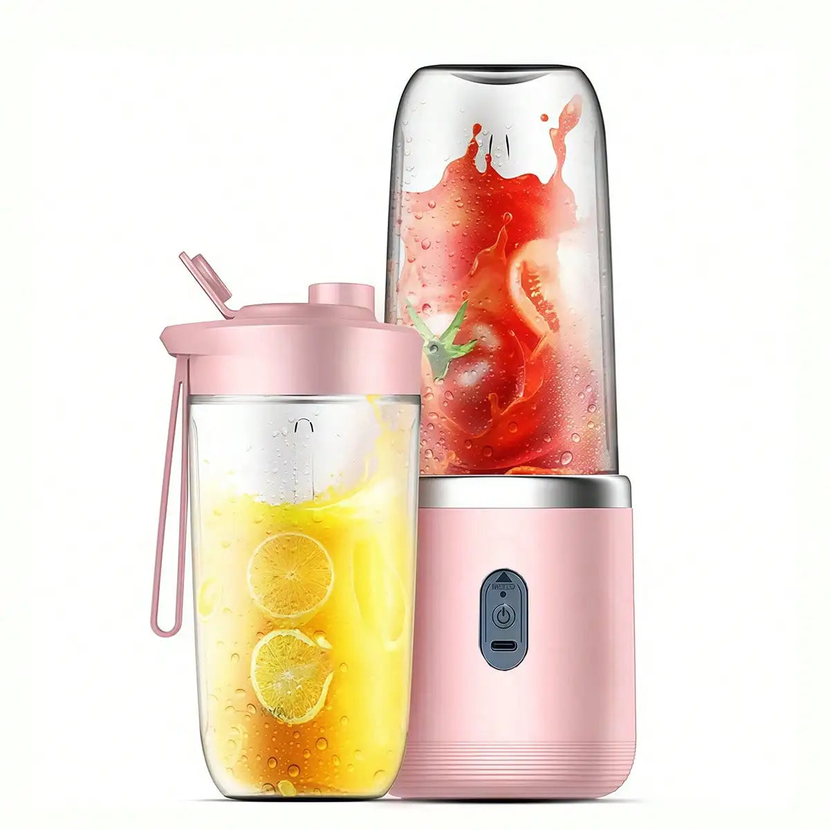 2-Cup Multi-Functional Electric Juicer, Blender, Juicer With 6 Blades - Wireless, Portable, USB Charging - Perfect For Smoothies And Vegetable Juices. Great Kitchen Accessory And Gift For Health Enthusiasts