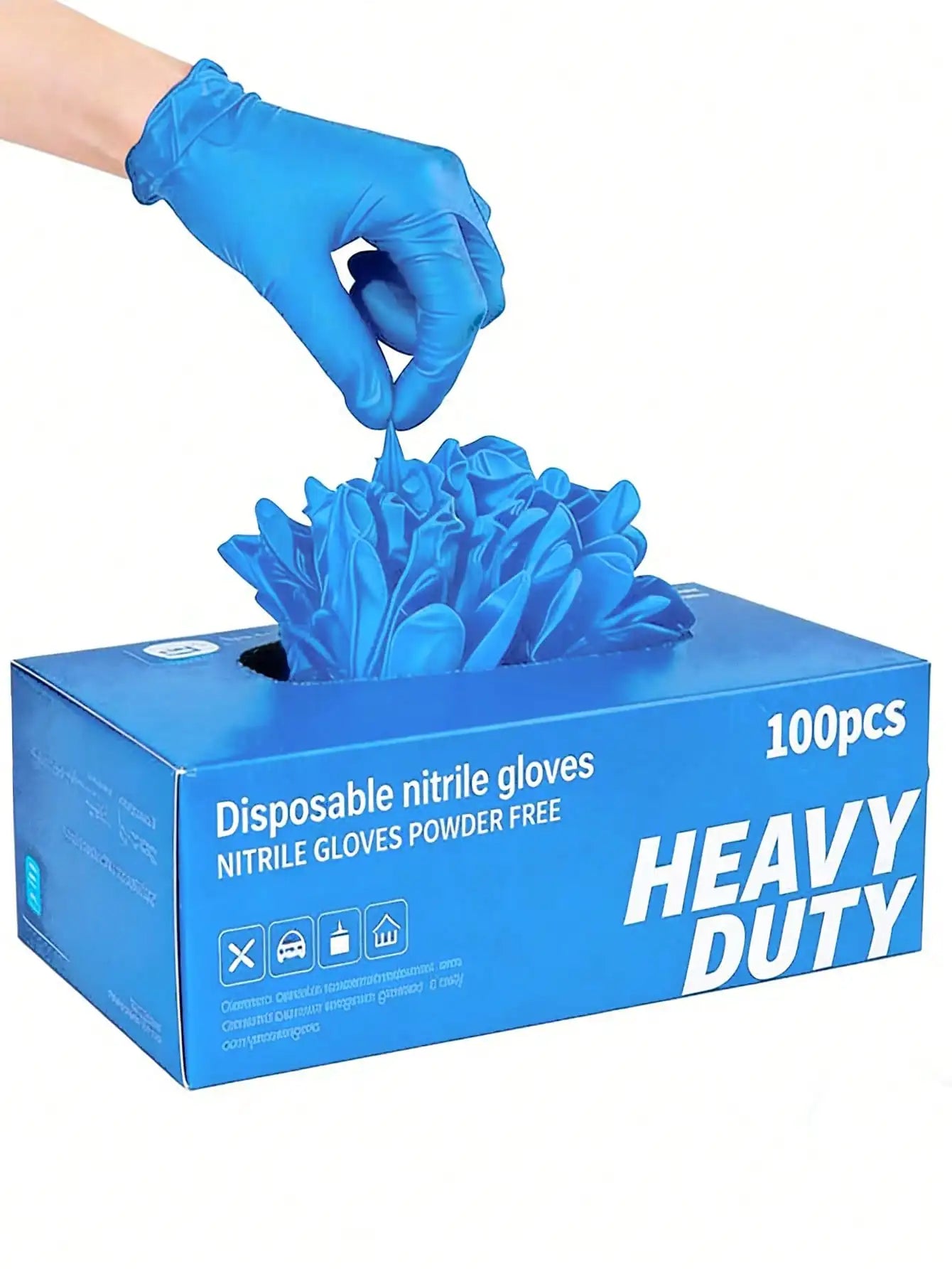 100pcs/Pack Disposable Nitrile Gloves, Available In Pink, White, Black, Blue, Latex-Free, Waterproof Cleaning Gloves, Suitable For Household, Kitchen, BBQ Cleaning, Hair Dyeing, Manufacturing And Other Home Tools, Kitchen, Ba